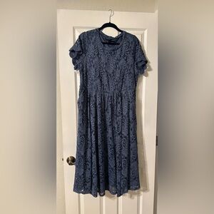 Torrid Blue Lace Midi Dress